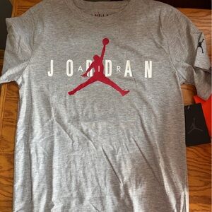 Jordan Heather Gray Tee with Red Accents